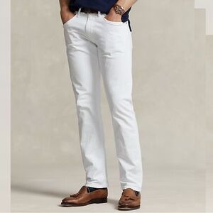 Polo Ralph Lauren Varick slim straight white jeans